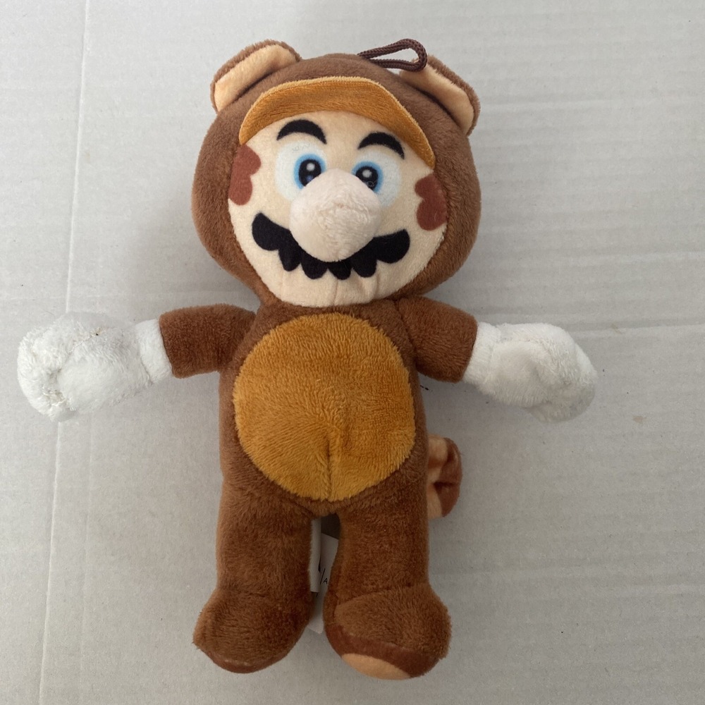 Super Mario Nintendo 2019 Good Stuff 7" Raccoon Mario Plush Toy